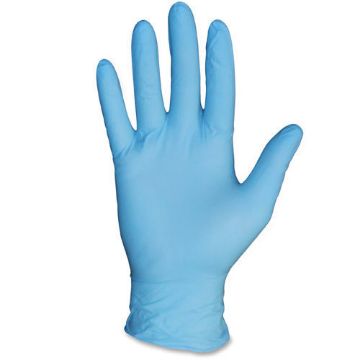 Picture of X3 Industrial Blue Nitrile Gloves, Large, 100/Box