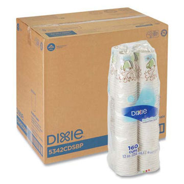 Picture of Dixie PerfecTouch Paper Hot Cups, 12 oz, Coffee Haze Design, 160/Pack, 6 Packs/Carton