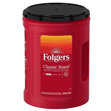 Picture of Folgers Ground Coffee, Classic Roast, 43.5 oz Tub