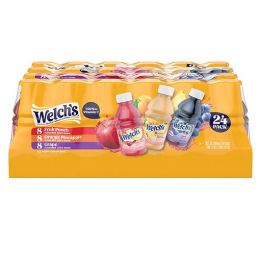 Picture of Welch's Fruit Juice, Variety Pack, 10 oz Bottles, 24/carton