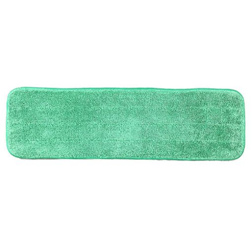 Picture of Flat Microfiber Wet Mop Head, Green, 18", 12 mop heads/carton