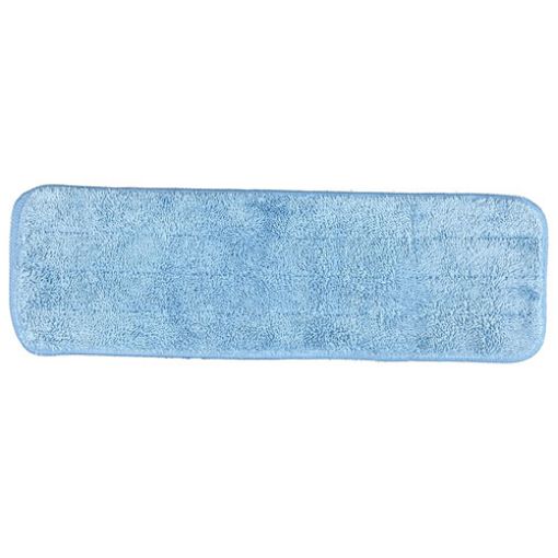 Picture of Flat Microfiber Mop Head, Blue, 18", 12 mop heads/carton