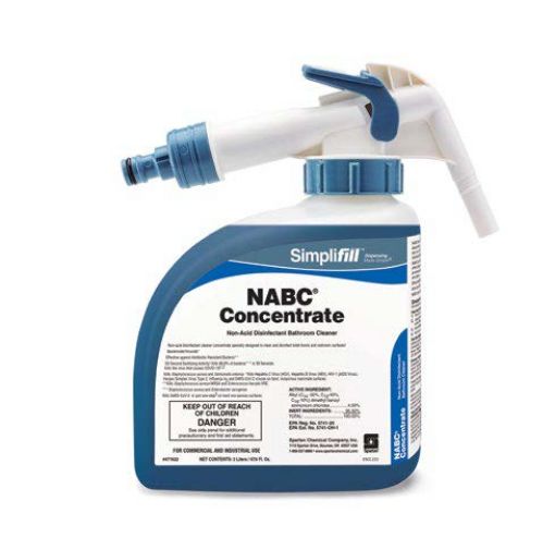 Picture of Simplifill NABC Concentrate, Non Acid Bathroom Cleaner, Germicidal Disinfectant, Dilution Control, 2 Liters per Bottle, 2 Bottles per Carton