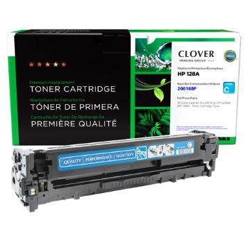 Clover Remanufactured Cyan Toner Cartridge for HP 128A