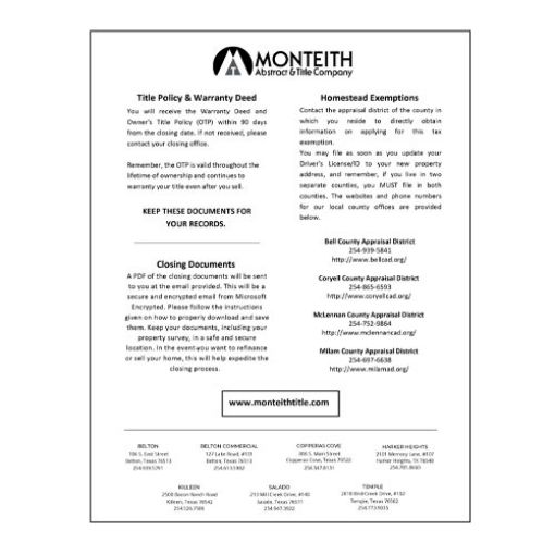 CLOSING - BUYER