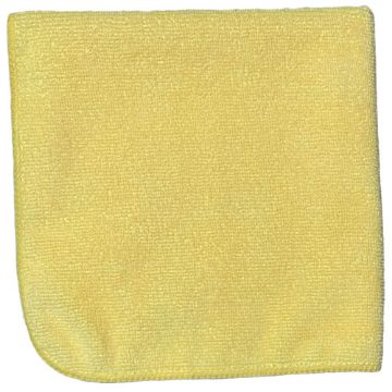 16" x 16" Microfiber Cloth, 300 gsm, Yellow, Dozen