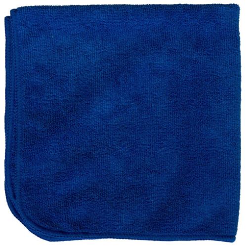 16" x 16" Microfiber Cloth, 300 gsm, Blue, Dozen