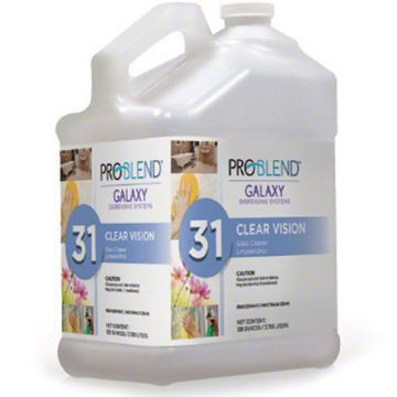 Galaxy 31 Clear Vision Glass Cleaner, Gallon, 2 per carton