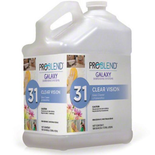 Galaxy 31 Clear Vision Glass Cleaner, Gallon, 2 per carton