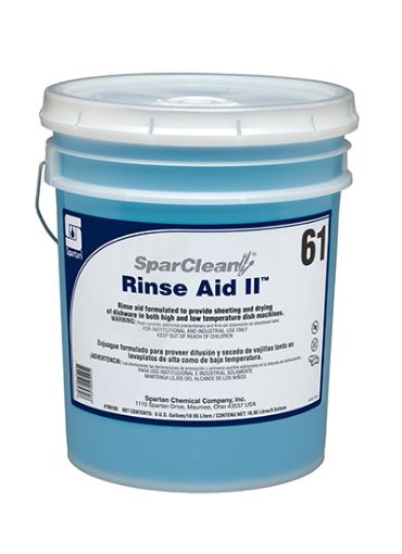 Sparclean Rinse Aid II, 5 Gallon Pail