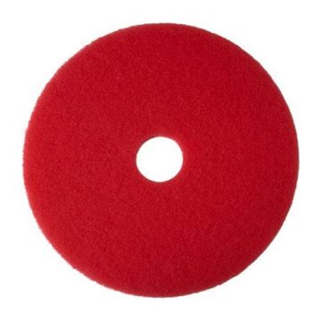 Floor Pad, 13" Red Buffing Pad for Floor Machine, 5 per Carton