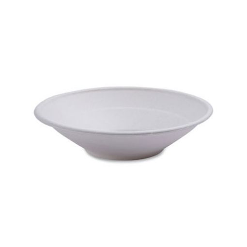Vanguard Renewable and Compostable Sugarcane Bowls, 24 oz, White, 400/Carton