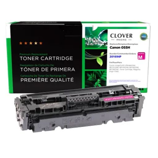 Clover Remanufactured High Yield Magenta Toner Cartridge for Canon 055HM (3018C001)
