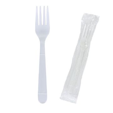 Wrapped Heavy Weight Polypro Forks, White, 1000 per carton