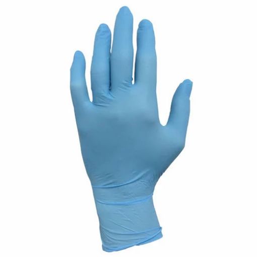 ProWorks Industrial Nitrile Gloves, Powder Free, 3 Mil, Size Medium, Blue, 100 per box, 10 boxes per carton