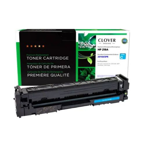 Clover Remanufactured Cyan Toner Cartridge (Reused OEM Chip) for HP 218A (W2181A)