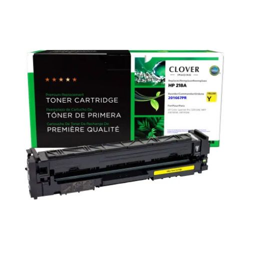Clover Remanufactured Yellow Toner Cartridge (Reused OEM Chip) for HP 218A (W2180A)