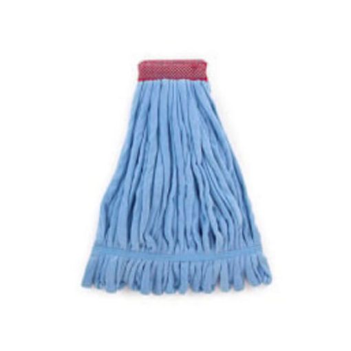 Microfiber Tube Wet Loop Mop, Large, Blue with Headband