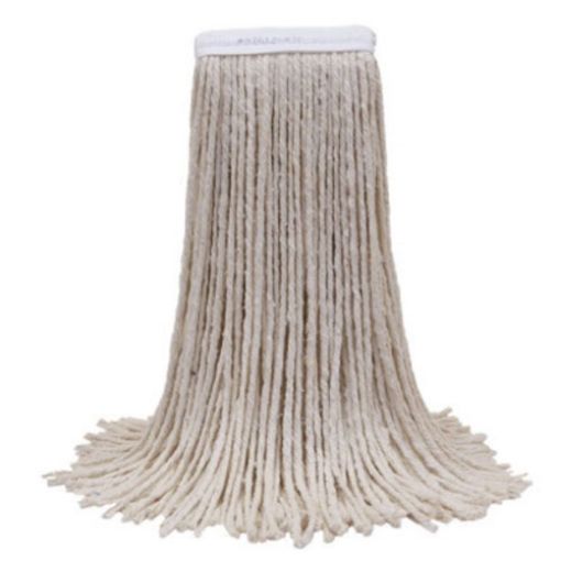 Cotton Cut-End Mop, White, Size #24, 12 mops per carton