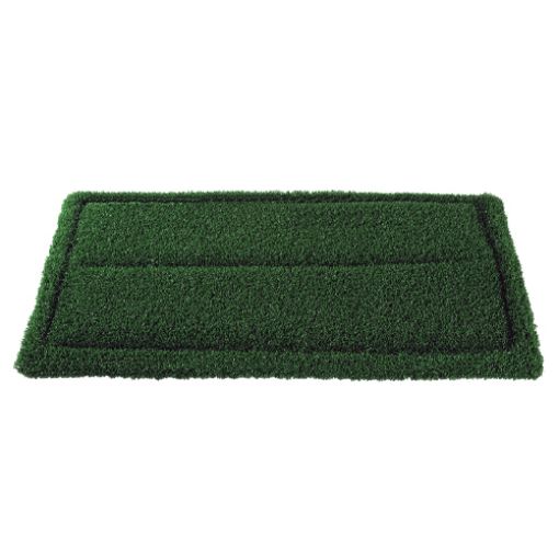 Turfscrub Floor Pad, 12" x 18", Green, 4 per carton