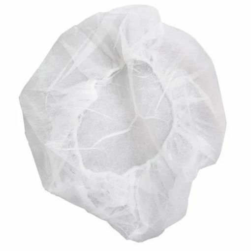Bouffant Cap, 10 GSM Polypropylene, White, 1000 per carton