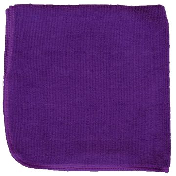 16" x 16" Microfiber Cloth, Purple, 300 gsm, Dozen