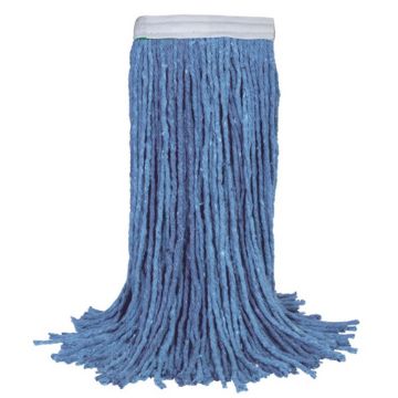MaxiClean Cut End Mop, Cotton Blend, Blue, 12 per carton