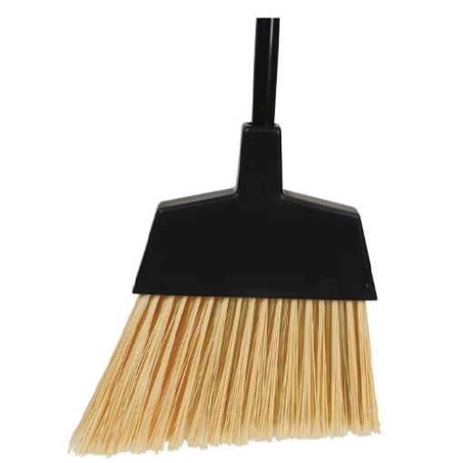 MaxiClean Large Angle Broom, Steel Handle, Beige, 12 per Carton